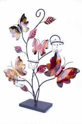 Butterflies and Leaves Votive Holder