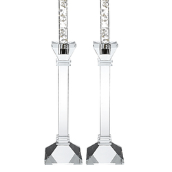 Hand Crafted Crystal Pair Classic Candle Holders