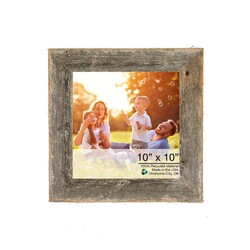 10" x 10" Rustic Farmhouse Gray Wood Frame