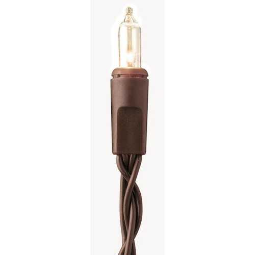 50 Light Set Clear Bulb Brown Wire Indoor And Outdoor