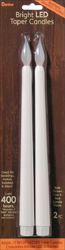 Bright LED Taper Candles 11 Inches White