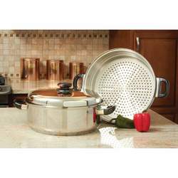T304 Stainless Steel Oversized Skillet, Steamer and Cover