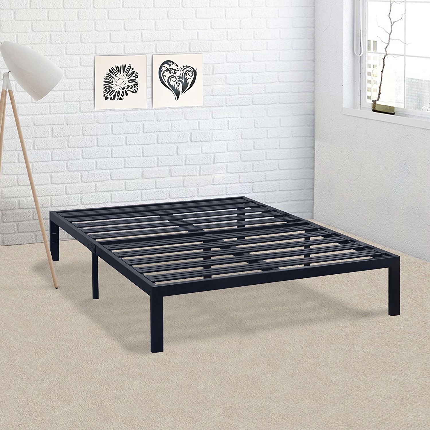 California King Metal Platform Bed Frame With Heavy Duty Slats Activehomedecor California King Metal Platform Bed, California King Bed Slats