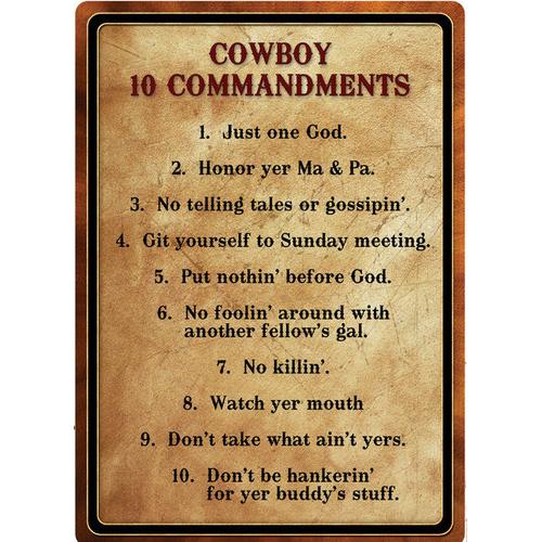 Cowboy 10 COMMANDMENTS