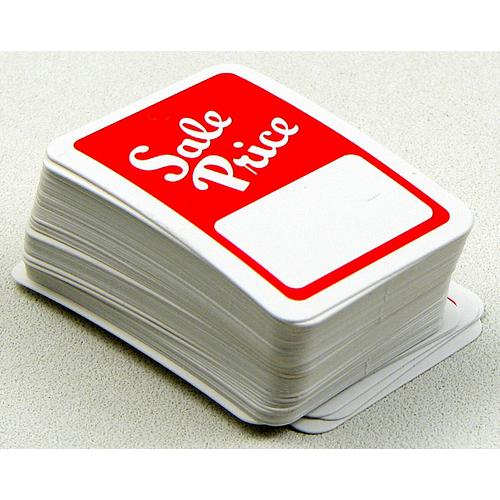Red and White Sale Tags