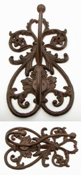 French Scroll Cast Iron Wall Double Hook