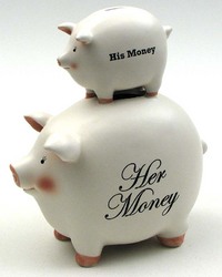 His Money/Her Money Pig Bank