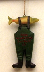 Resin Fishing Boot Ornament