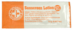 100 Sunscreen Lotion Packets