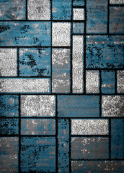 Giuliana Dusty Brick Light Blue/Gray Area Rug 3 ft. by 5 ft.