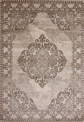 Hena Glory Brown Beige Area Rug 3 ft. by 5 ft.
