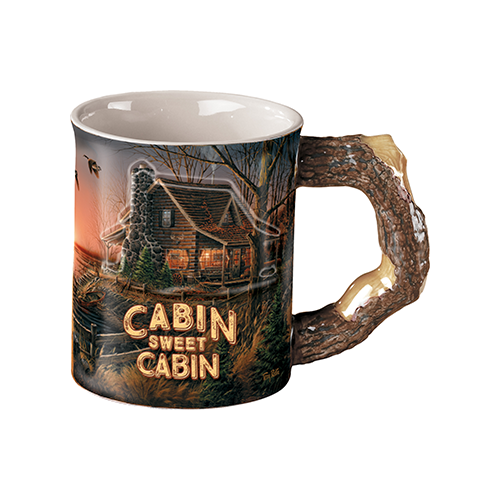 Wild Wings Sculpted Mug Cabin Sweet Cabin