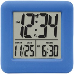 Equity by La Crosse 70905 Soft Cube LCD Alarm Clock (Blue)