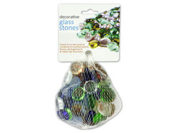 Decorative Colored Glass Stones ( Case of 12 )