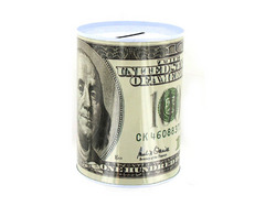 100 Dollar Bill Tin Money Bank ( Case of 48 )