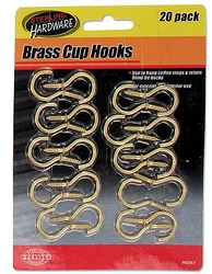 Brass Cup Hooks ( Case of 24 )
