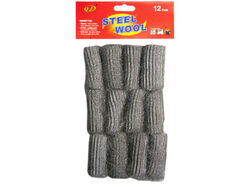 12 Pack Steel Wool Pads ( Case of 30 )