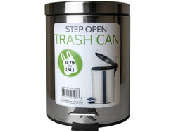 3 Liter Step Open Trash Can ( Case of 4 )