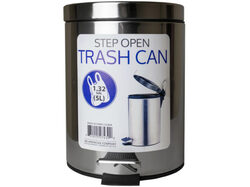 5 Liter Step Open Trash Can ( Case of 1 )