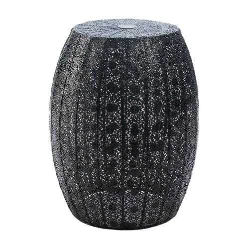 Black Moroccan Lace Stool