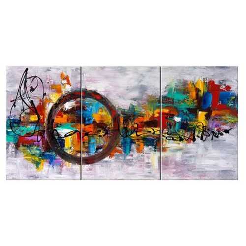 Abstroct Wall Decor Oil Paintings On Canvas Various Abstract Designs 3  Panels
