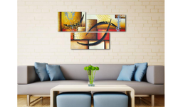 Abstract Wall Decor Oil Paintings On Canvas Various Abstract Designs 3  Panels