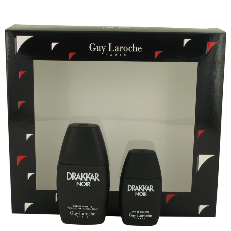 DRAKKAR NOIR by Guy Laroche Gift Set — 1 oz Eau De Toilette Spray + .5 oz Mini EDT (Men)