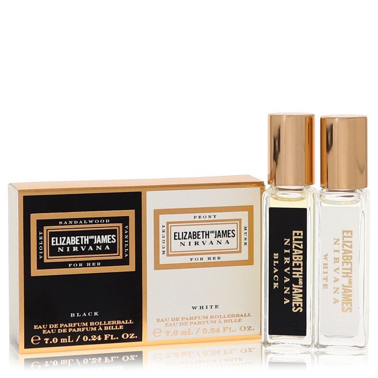 Nirvana Black by Elizabeth and James Gift Set — Mini Set Includes .24 oz Nirvana White Rollerball and .24 oz Nirvana Black Rollerball (Women)
