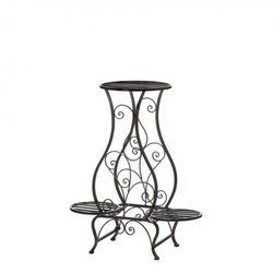 Hourglass Iron Plant Stand For Three Plants