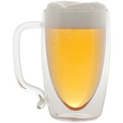 Starfrit 17-ounce Double-wall Glass Beer Mug (pack of 1 Ea)