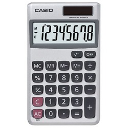 Casio Wallet Solar Calculator With 8-digit Display (pack of 1 Ea)