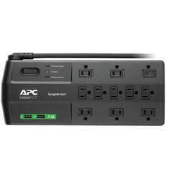 Apc 11-outlet Surgearrest Surge Protector With 2 Usb Charging Ports (pack of 1 Ea)